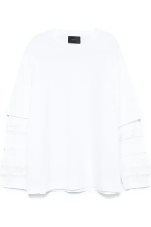 Simone Rocha Camiseta con volantes y manga larga