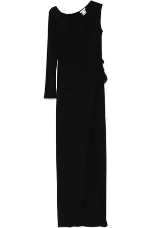 Nensi Dojaka Vestido largo con detalles de volantes