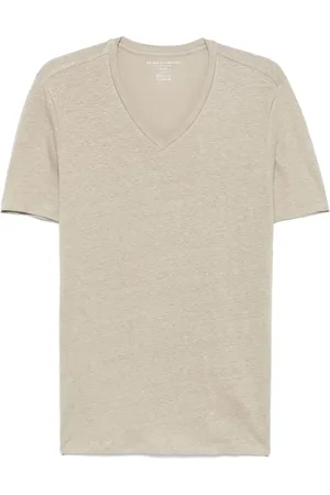 Majestic Camiseta con cuello en V y manga corta