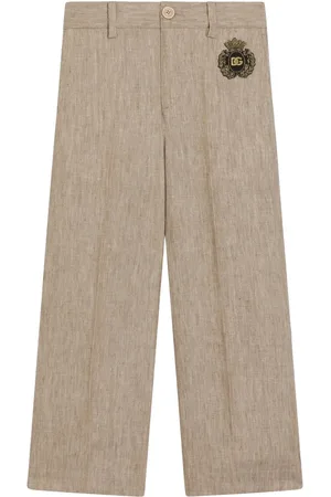 Dolce & Gabbana Pantalones chinos con aplique del logo