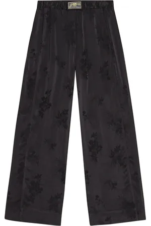 Ganni Pantalones con motivo floral en jacquard