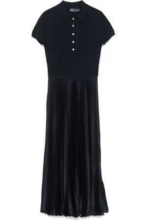 Ralph Lauren Vestido estilo polo con pliegues