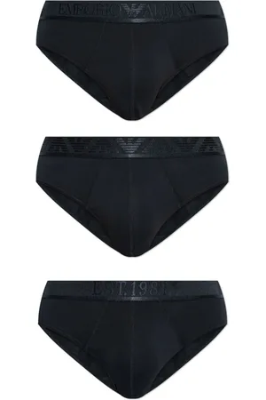 Emporio Armani Pack de tres calzoncillos con logo en la cinturilla