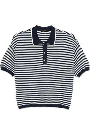 Twin-Set Polo a rayas de lúrex