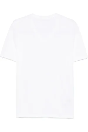 Majestic Camiseta con cuello en V y manga corta