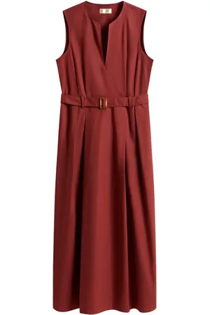 Woolrich Vestido largo con cinturón