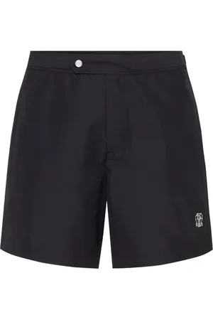 Brunello Cucinelli Bañador con logo estampado