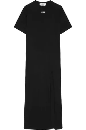 Msgm Vestido largo con logo estampado