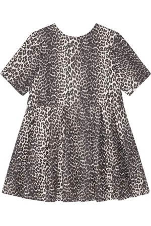 Ganni Vestido corto con motivo de leopardo