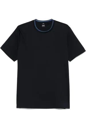HUGO BOSS Camiseta de lana mercerizada con cuello redondo