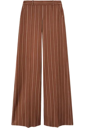ERMANNO SCERVINO Pantalones palazzo a rayas diplomáticas