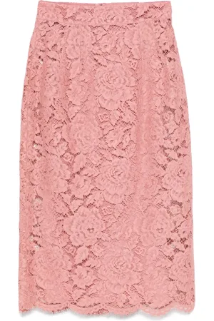 Dolce & Gabbana Falda midi con logo bordado
