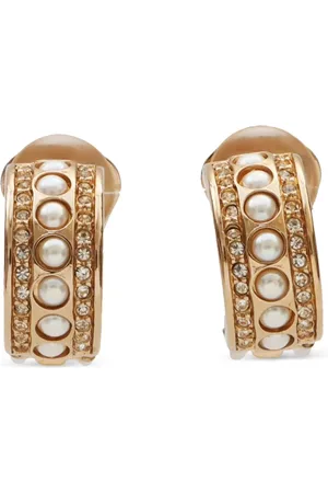 Dior Pendientes de clip con diseño de medio aro 2000