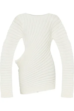 Issey Miyake Top con pliegues