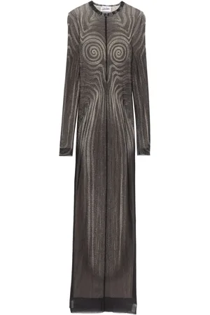 Jean Paul Gaultier Vestido largo con estampado en espiral