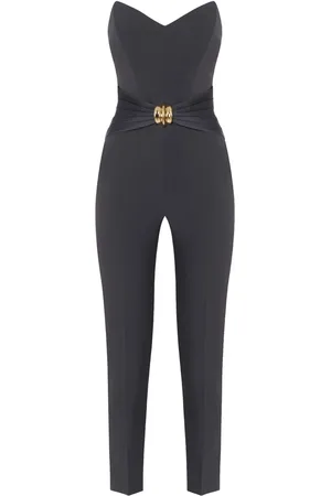 Elisabetta Franchi Mono largo de crepé con detalle de lazo