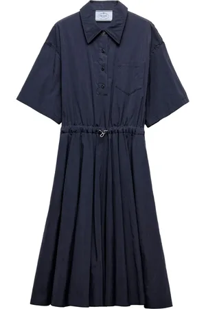 Prada Vestido midi de manga corta