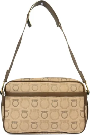 Salvatore Ferragamo Bolso de hombro con motivo Gancini en jacquard 1990-2000