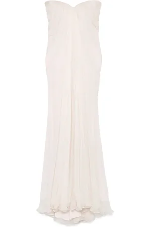 Alexander McQueen Vestido largo drapeado