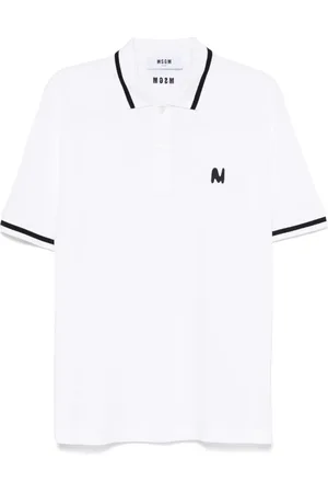Msgm Polo con logo bordado