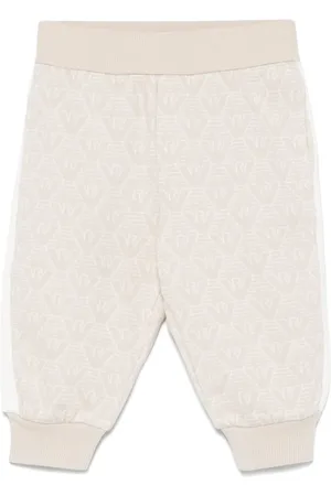 Emporio Armani Pantalones de chándal con logo en jacquard