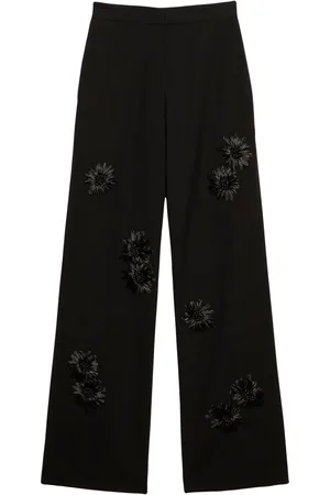 Msgm Pantalones con bordado floral