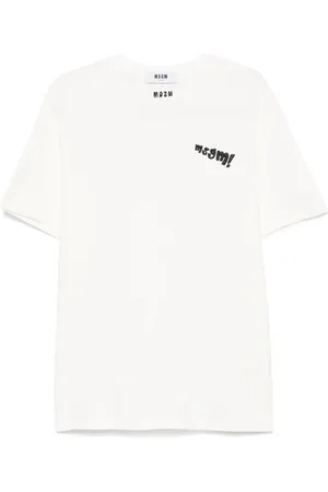 Msgm Camiseta con logo bordado