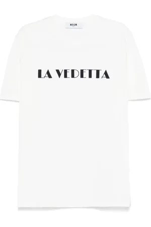 Msgm Camiseta con eslogan bordado