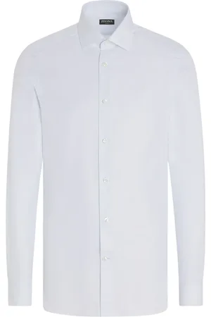 Ermenegildo Zegna Camisa de algodón con estructura micro