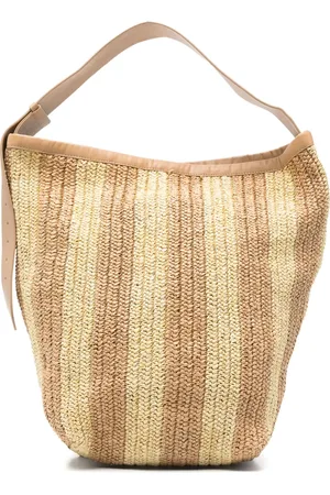 ALYSI Bolso de hombro de rafia