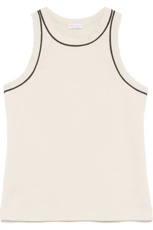 Brunello Cucinelli Camiseta de tirantes de algodón