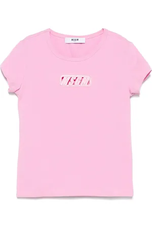 Msgm Camiseta con logo bordado