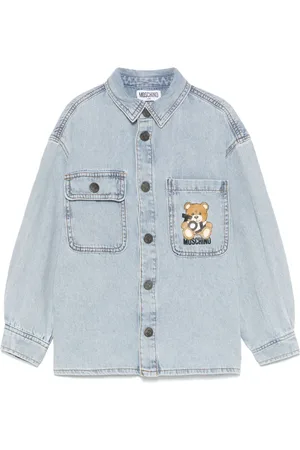 Moschino Camisa vaquera con motivo Teddy Bear