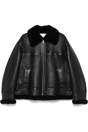 Saint Laurent Chaqueta estilo piloto de cuero