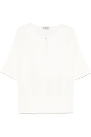 ALBERTO BIANI Blusa con abertura en el escote