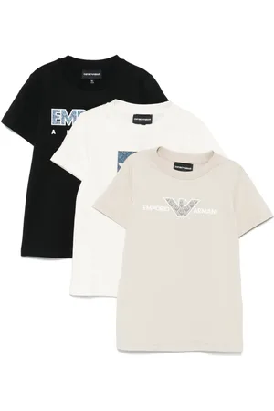 Emporio Armani Pack de tres camisetas con logo estampado