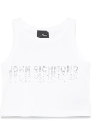 John Richmond Top de tirantes con logo de strass