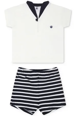 Petit Bateau Conjunto con cuello marinero
