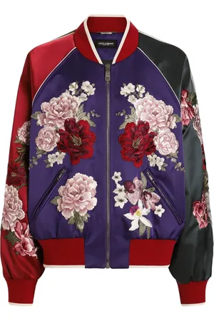 Dolce & Gabbana Chaqueta bómber con rosa estampada