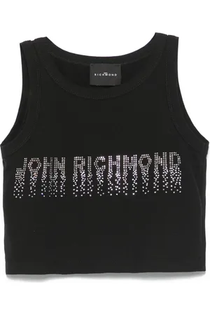 John Richmond Top de tirantes con logo de strass