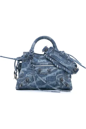 Balenciaga Bolso satchel Neo Cagole XS vaquero con monograma BB 2022