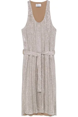 GIUSEPPE DI MORABITO Vestido midi con aplique de cristales