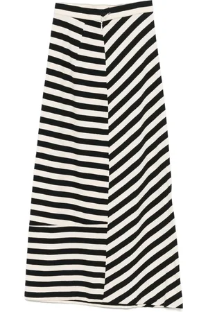 YOHJI YAMAMOTO Falda larga a rayas