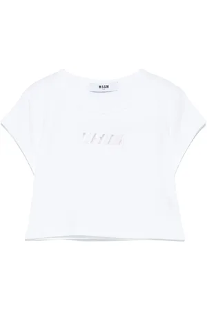Msgm Camiseta con logo bordado