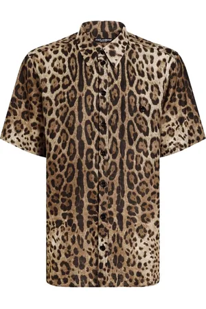Dolce & Gabbana Camisa con motivo de leopardo