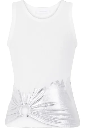 Paco rabanne Top con aplique de piercing