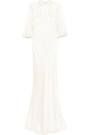 Michelle Mason Vestido de fiesta con cuello halter