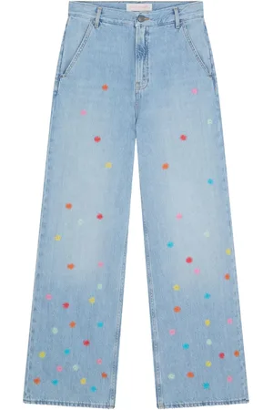 MIRA MIKATI Vaqueros con bordado floral