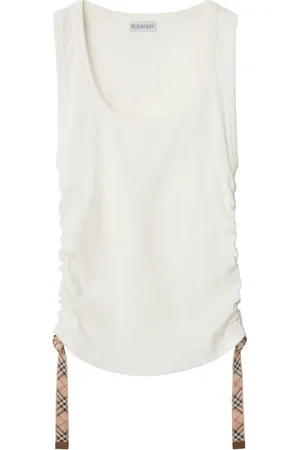 Burberry Top sin mangas con ribete a cuadros