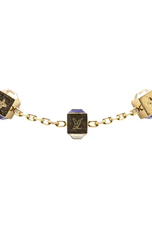 LOUIS VUITTON Collar bañado en oro con cristales 2012